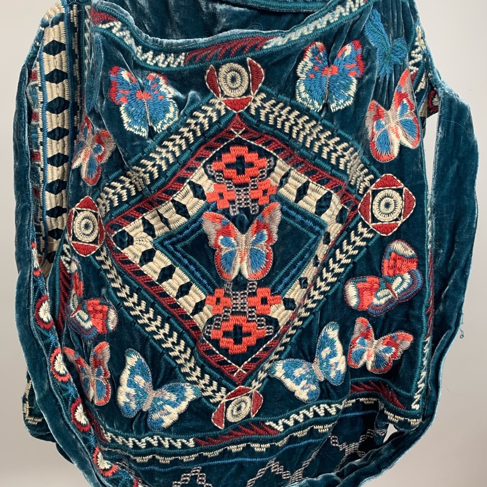 Johnny Was Velvet Embroidered Tote Bag - Picture 5 of 5